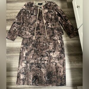 Lafayette 148 New York Long Sleeve jacket and dress - Black and Brown